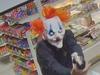 Terrifying footage as clown robs servo