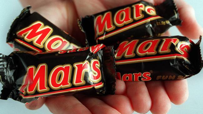 Mars’ snack-sized bars have been reduced to 16g, and its value packs now contain 40g less product. File picture.