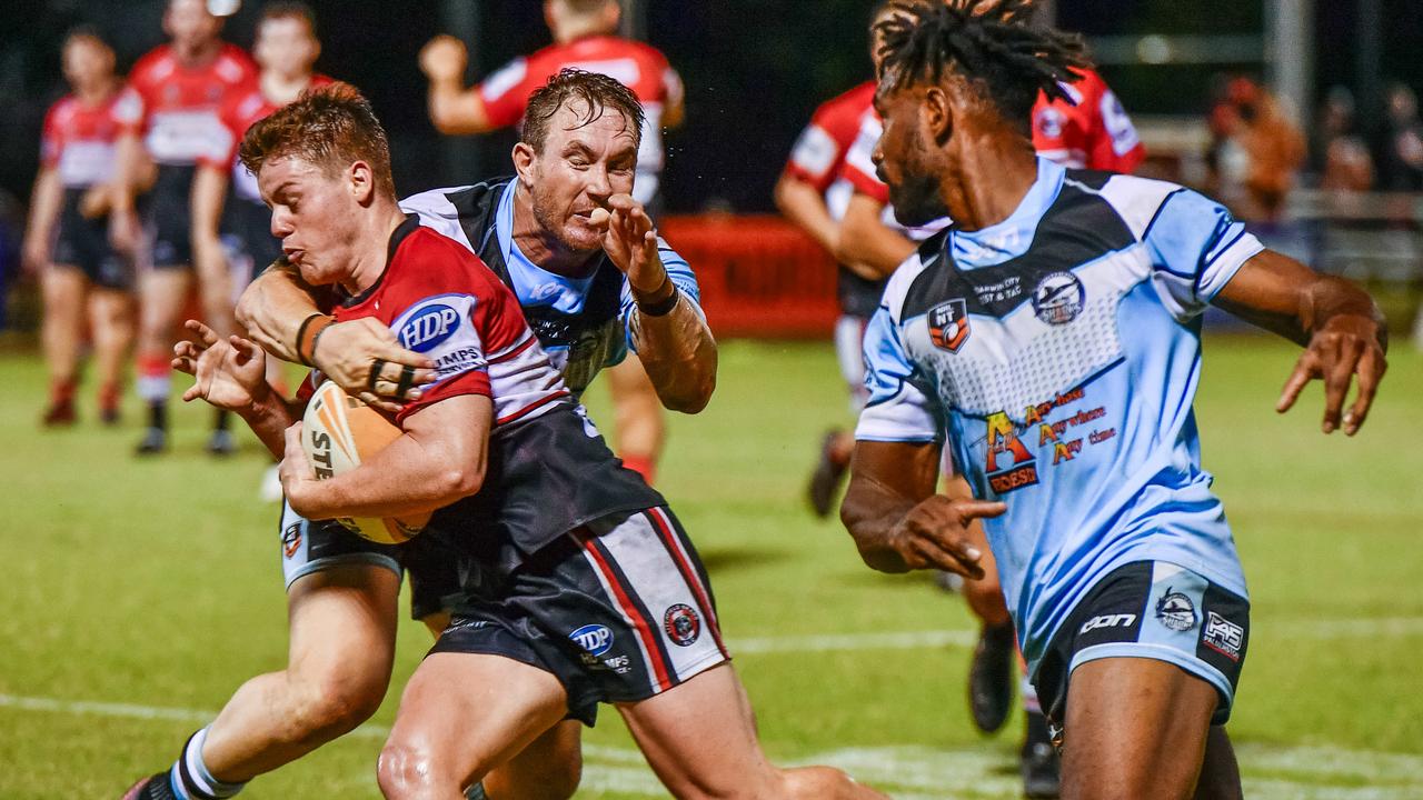 Nathan Dixon as the Litchfield Bears take on Northern Sharks in the 2023 NRL NT grand final. Picture: Pema Tamang Pakhrin