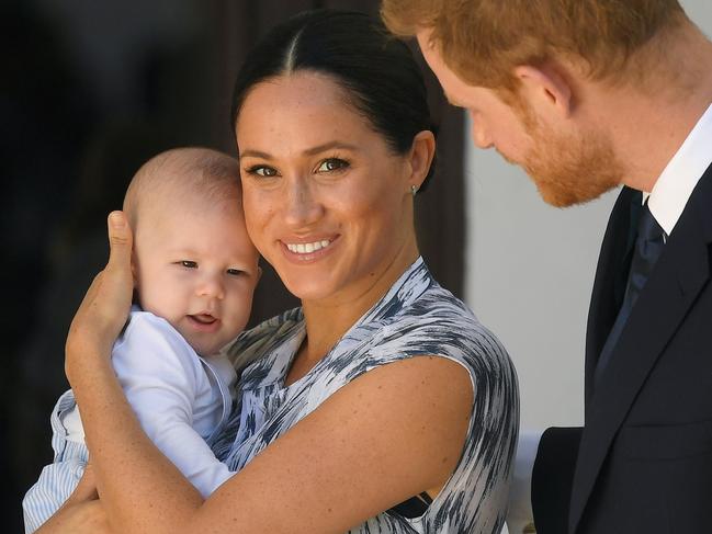 And then there were three: Prince Harry and Meghan with their baby son Archie. Picture: Getty Images