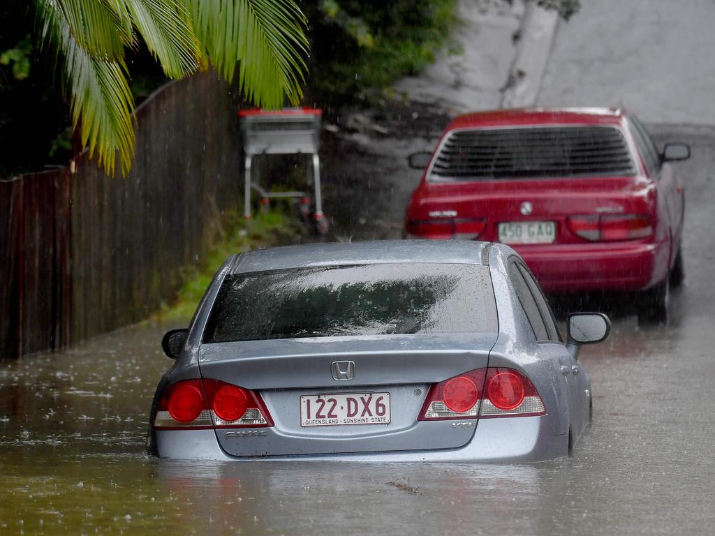 The flood peak that hit the state’s capital city was 3.85m. Picture: John Gass