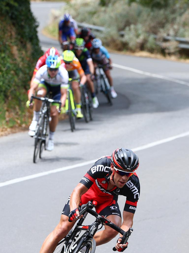 Richie Porte goes in hard. Photo: Sarah Reed.