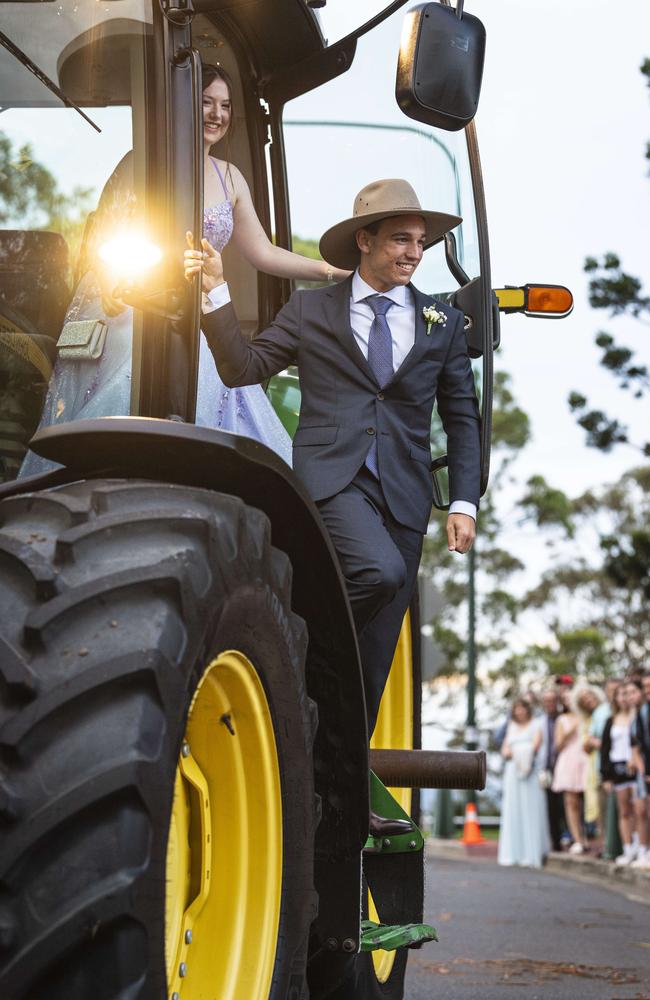 Graduates Jonty Taylor and Corrine Hobbs at Toowoomba Christian College formal at Picnic Point, Friday, November 29, 2024. Picture: Kevin Farmer