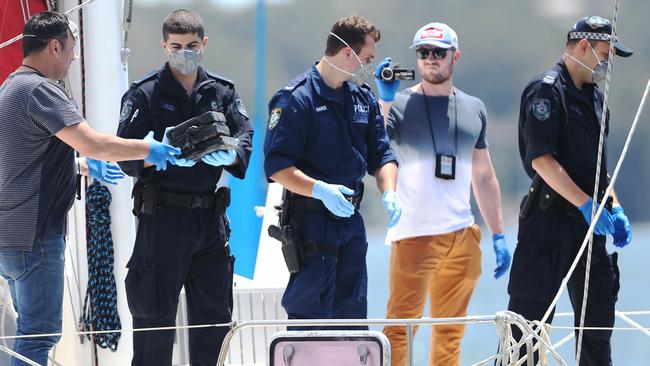 Police found half a tonne of cocaine on the yacht. Picture: Peter Lorimer