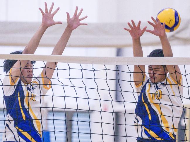 Reynella V Carrum Downs in the Australian Volleyball Schools Cup is being played at the Gold Coast Sports and Leisure Centre in Carrara. Picture: Glenn Campbell