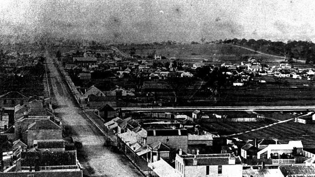 An aerial view of Chapel St in the 1860s. Picture: Supplied.