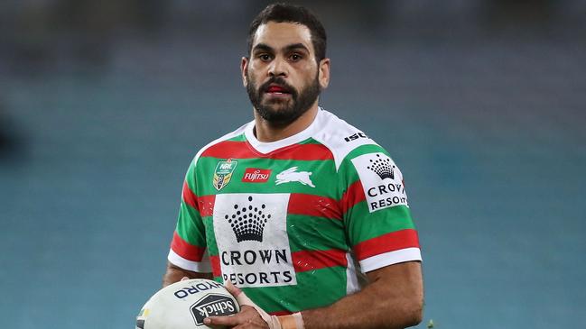 Will Greg Inglis’ thumb injury prove the Rabbitohs’ downfall? Picture: Getty