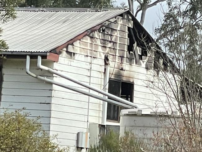 Members of a South Nanango family were able to flee their burning home without injury on Wednesday night.