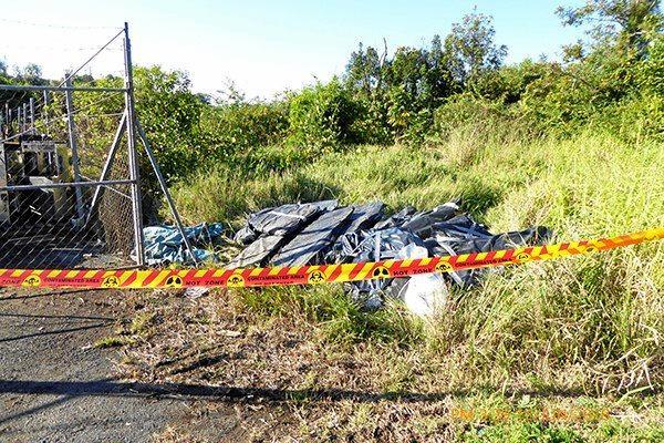 Lismore City Council is investigating a number of illegal asbestos dumping incidents, including asbestos found on public land at Exton Street, North Lismore on Tuesday, June 12. Picture: Lismore City Council