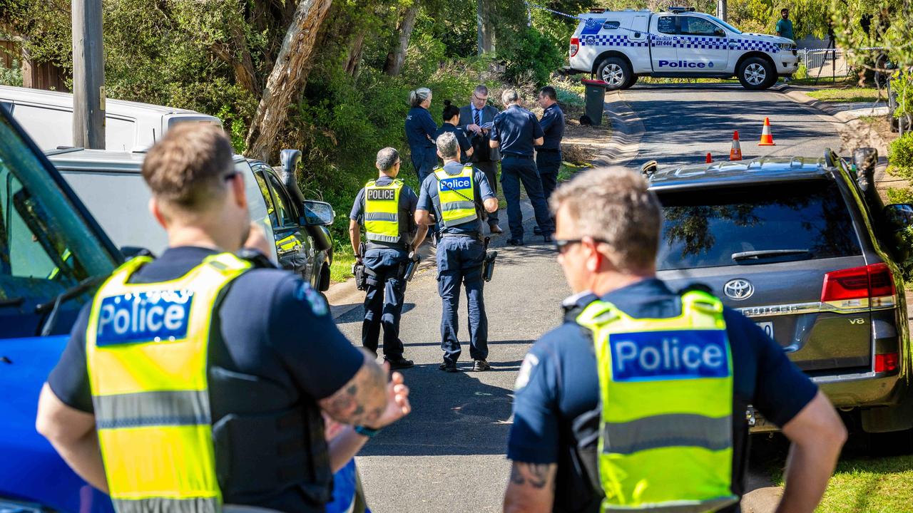 Police have descended on a house on the Mornington Peninsula in Victoria after reports two bodies have been found inside. Picture: NewsWire / Jake Nowakowski