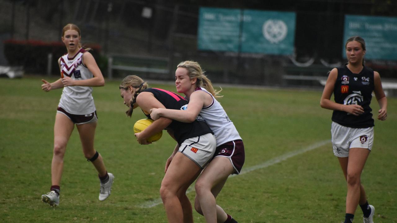 Under-17 Girls division 1 action between Wests and Tweed Coolangatta. Picture: Nick Tucker