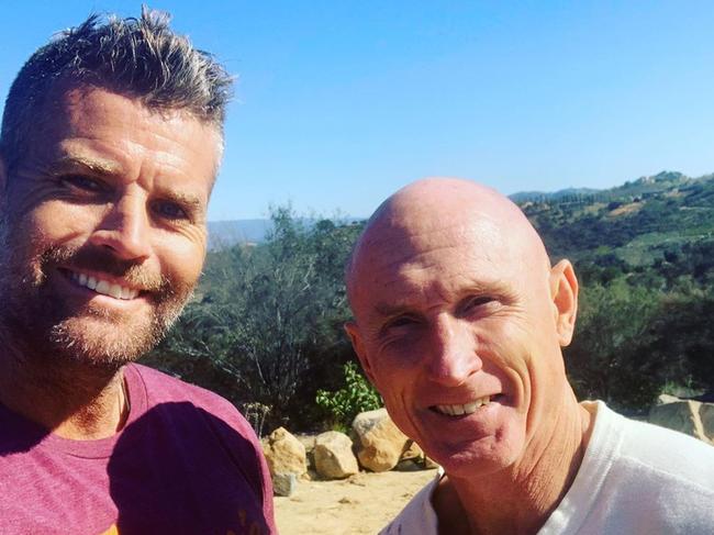 Pete Evans in a selfie with 'holistic health practitioner' and well known anti-vaxxer Paul Chek who supports the widely panned conspiracy movement Vaxxed. Picture: Instagram