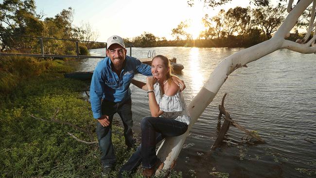 Outback adventure: Lane and Deon Stent-Smith own and run Shandonvale Station north of Barcaldine. Picture: Lyndon Mechielsen