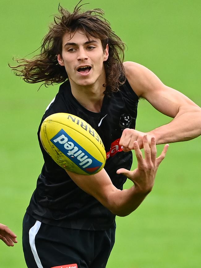 Caleb Poulter looks to have a safe spot in the Magpies team.