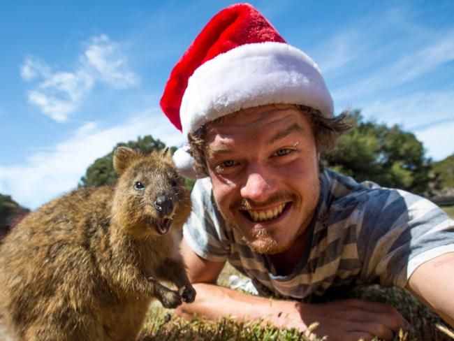 Allan Dixon’s animal selfies - quokka. Pic: @Daxon/Caters News