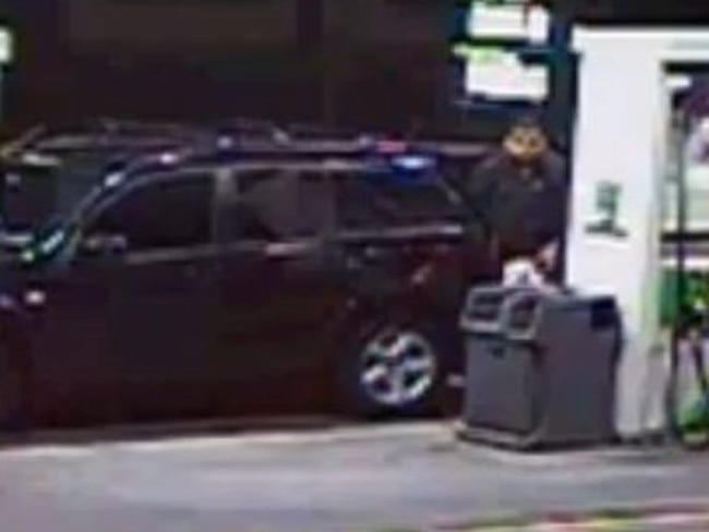 CCTV footage of Adeel Ahmad Khan at a BP service station in Croydon Park buying petrol days before the fatal Rozelle fire.