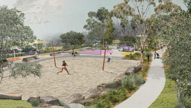 Artist impression of the giant new Adventure Parklands which will be built in Coomera by the Gold Coast City Council. Picture: Supplied.