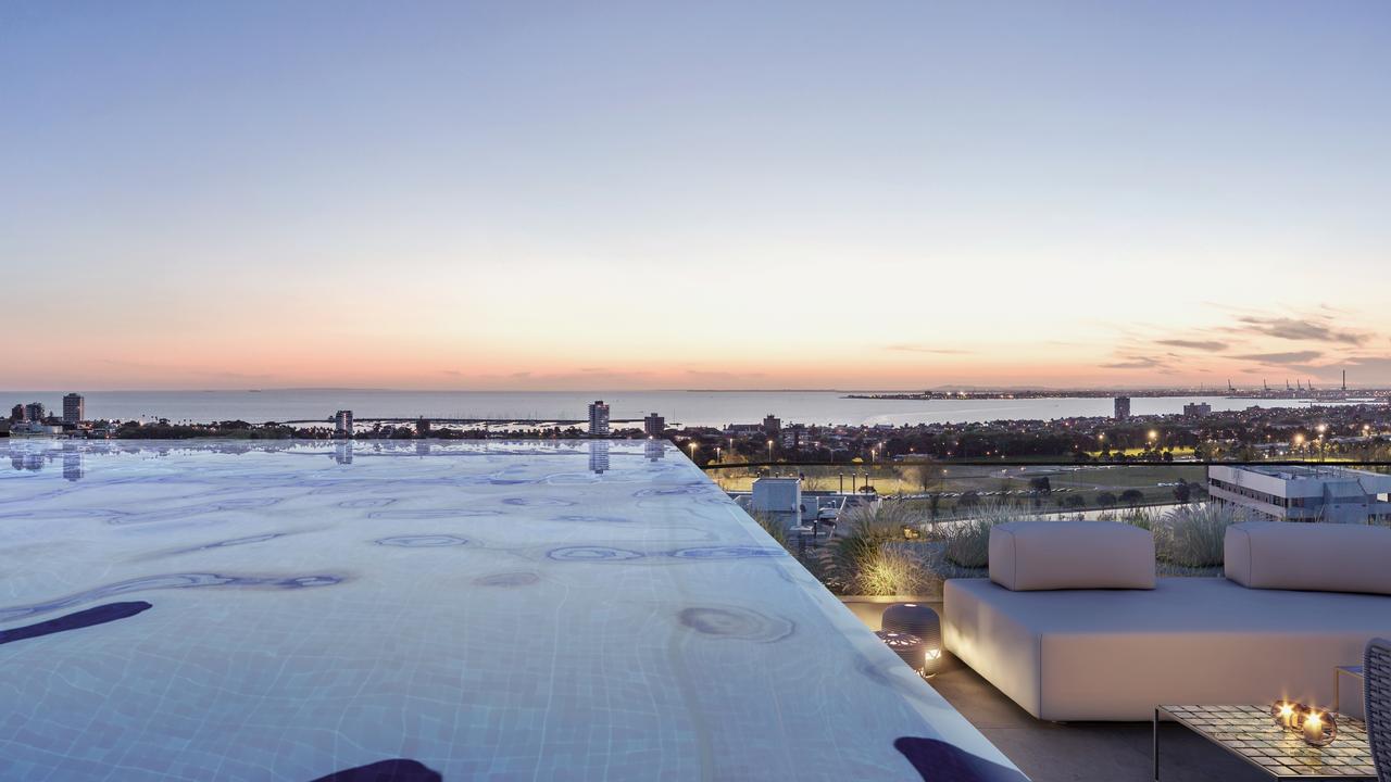 The water views start close to home on the rooftop.
