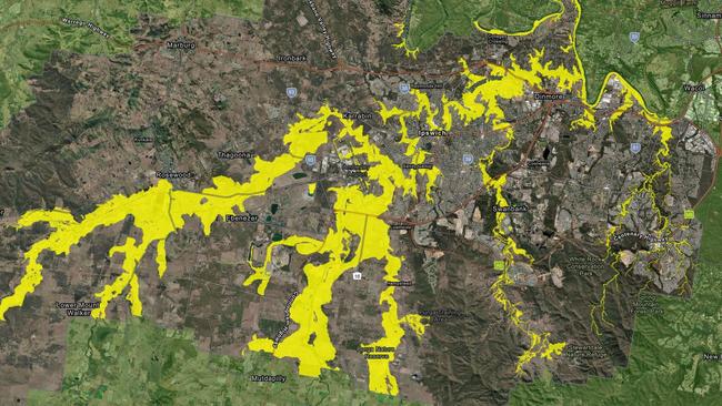 The potential flood map caused by Tropical Cyclone Alfred. Picture: Ipswich City Council