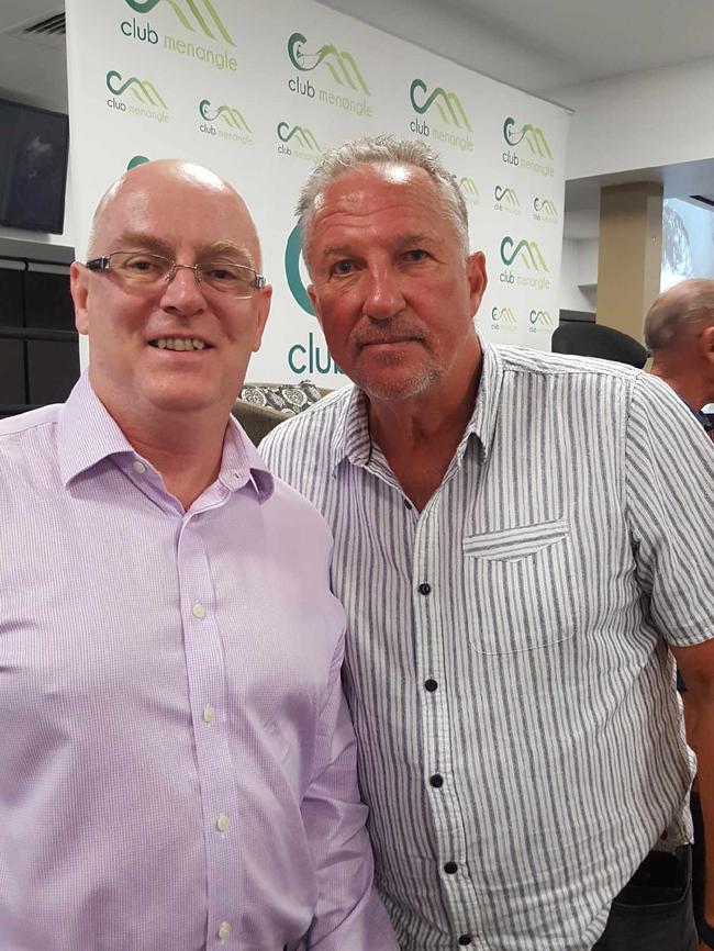 Cricket fan Mark Grezar pictured with Sir Ian Botham. Picture: Luisa Cogno