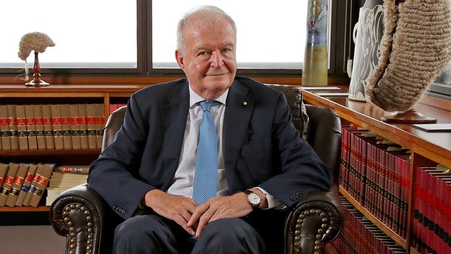 Retiring Chief Justice Tom Bathurst in his office at the Supreme Court in Sydney. Picture: Toby Zerna