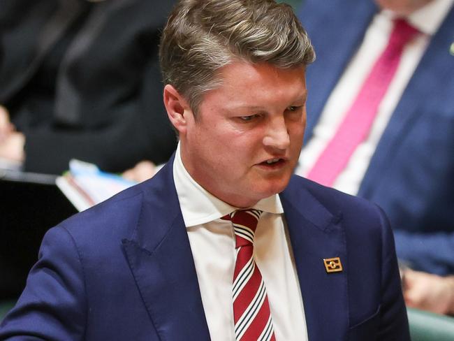 MELBOURNE, AUSTRALIA - OCTOBER 03: Deputy Premier Ben Carroll addresses the floor during Question Time at Victorian Parliament house on October 03, 2023 in Melbourne, Australia. Recently appointed State Premier of Victoria Jacinta Allan takes over from Daniel Andrews who resigned after nine years as Premier. (Photo by Asanka Ratnayake/Getty Images)