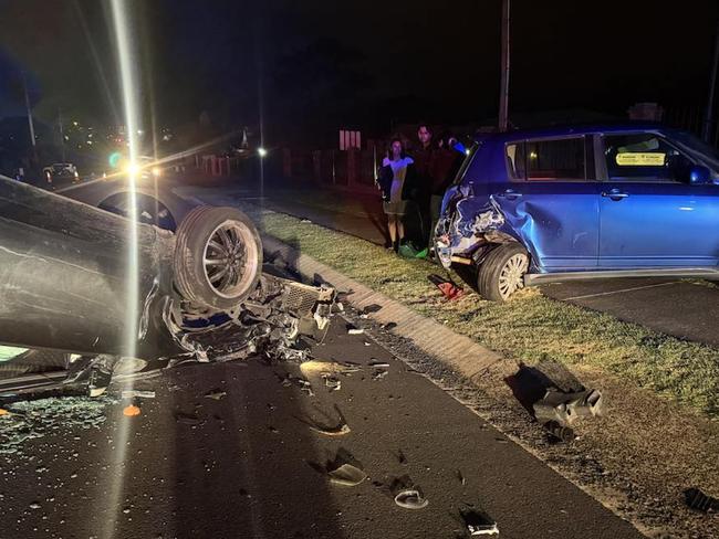 Driver with false plates crashes into parked car