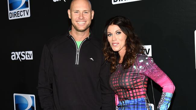 New York Giants kicker Josh Brown and Molly Brown.