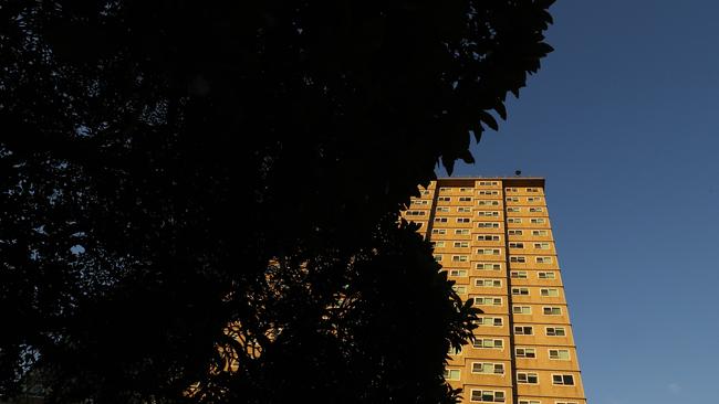 Melbourne’s second wave spread into the housing towers of the city’s inner north. Picture: getty