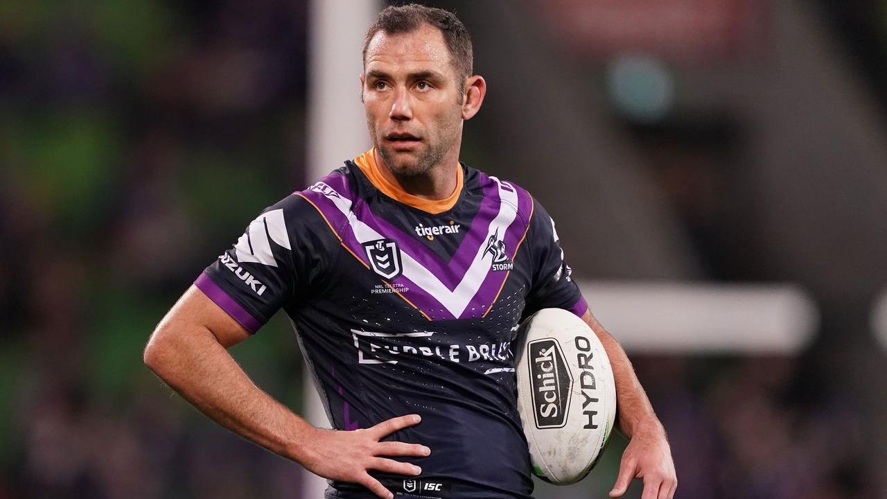 Harry Grant has a fantastic mentor at the Melbourne Storm in legendary hooker Cameron Smith. Picture: AAP Image/Scott Barbour