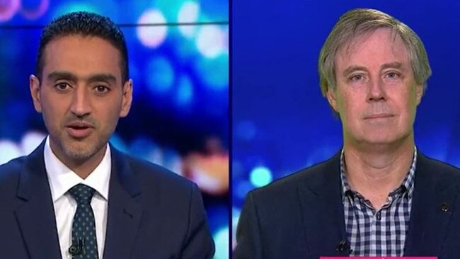 Waleed Aly and economics journalist Shane Wright.