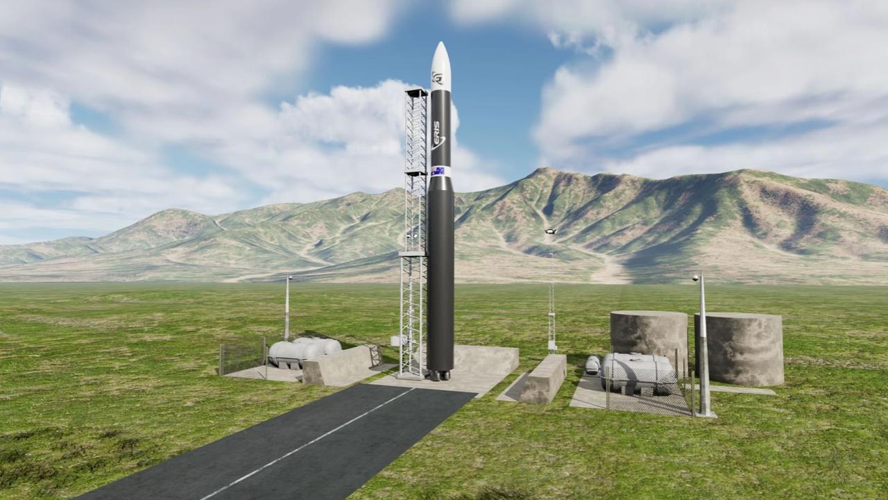 A mock-up of the launch site at Bowen for Gilmour Space Industries. Picture: Gilmour Space Industries