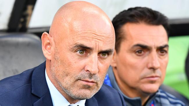 Melbourne Victory coach Kevin Muscat was unimpressed at losing fullback Thomas Deng. Picture: Getty