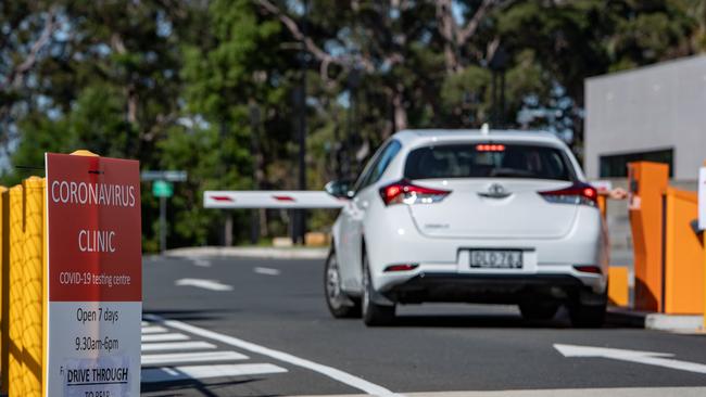 COVID-19 tests are still being conducted at Northern Beaches Hospital in Frenchs Forest. Picture: Julian Andrews.