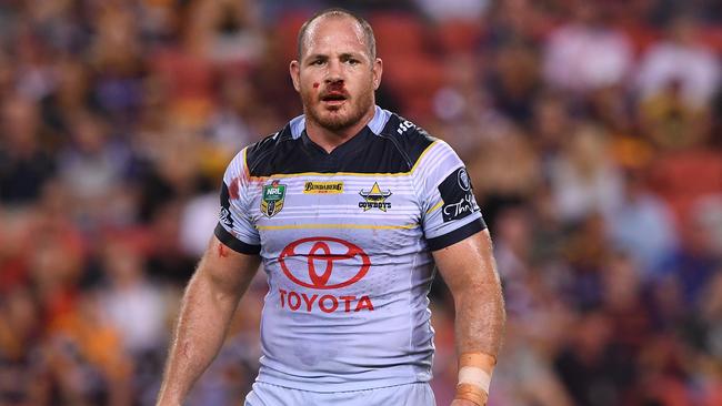 Matt Scott during the Round 2 against the Broncos. Photo: AAP