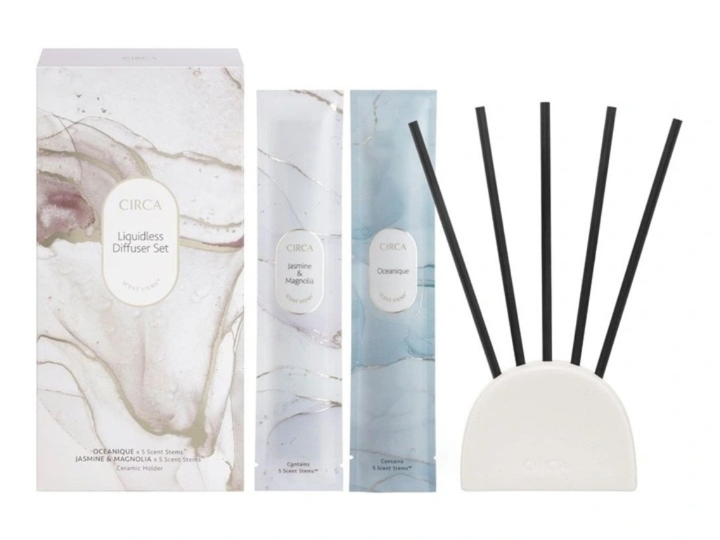 Circa Oceanique & Jasmine & Magnolia Liquidless Diffuser Set. Picture: Myer.