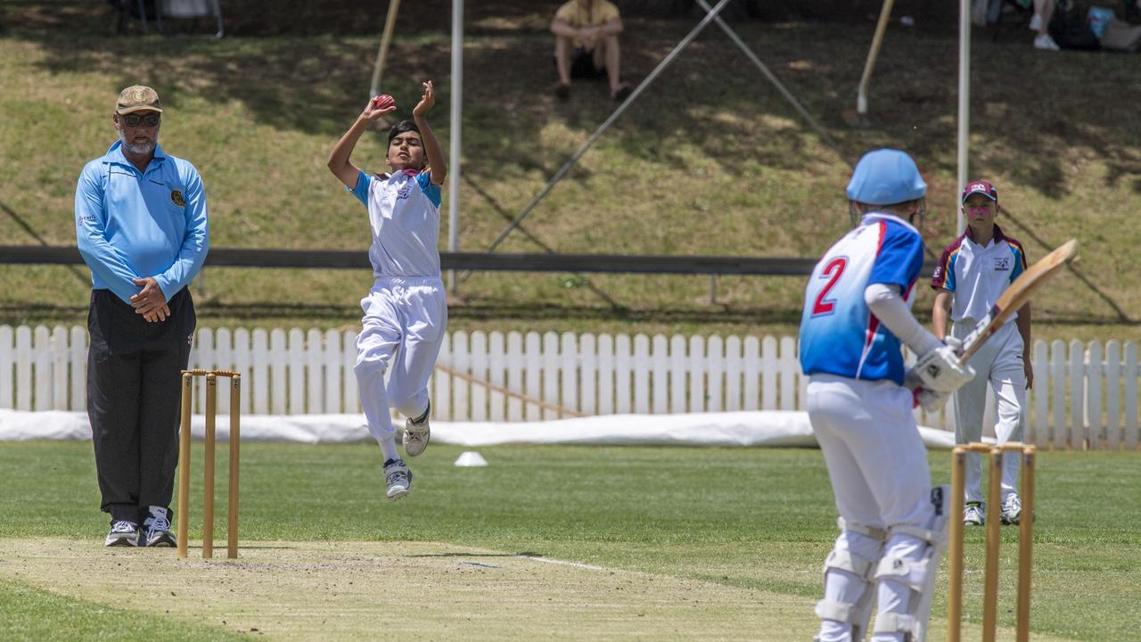 Ayaan Khan bowling earlier in his career - he shone last round in Tav’s. Picture: Nev Madsen