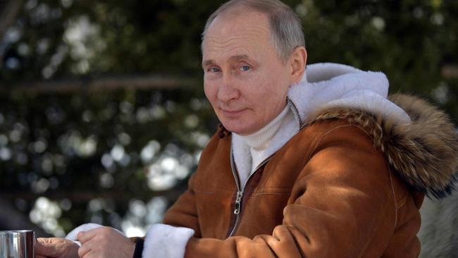 Russian President Vladimir Putin on holiday in Siberia. Picture: AFP