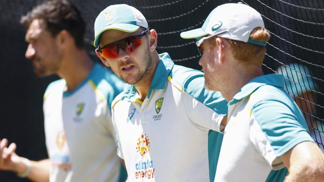 Josh Hazlewood is racing the clock to be fit for the Sydney Test. Picture: Daniel Pockett/Getty Images