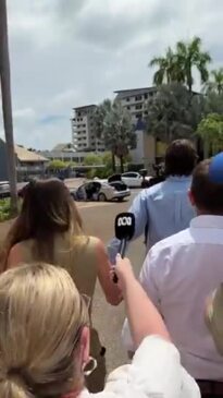 Matt Wright leaves Darwin Local Court, December 2023