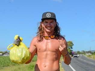 Aydan Wyse has been cleaning up the roads of the Clarence and Richmond Valley. Picture: Caitlan Charles