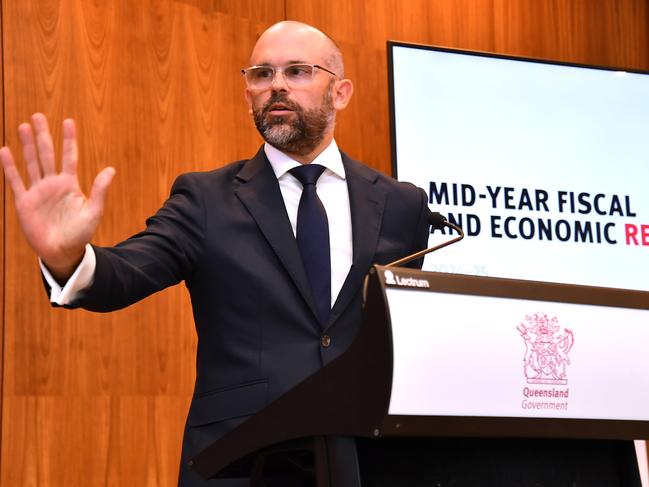 Treasurer David Janetzki and Finance Minister Ros Bates with the Mid-Year Fiscal and Economic Review (MYFER) Thursday January 23, 2025. Picture, John Gass