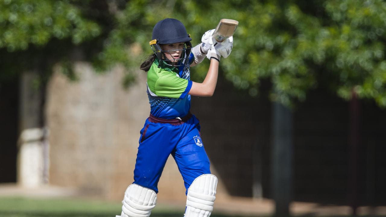 Amelia Kuhn in action for the Darling Downs South West Queensland U13 girls side in 2023. Picture: Kevin Farmer