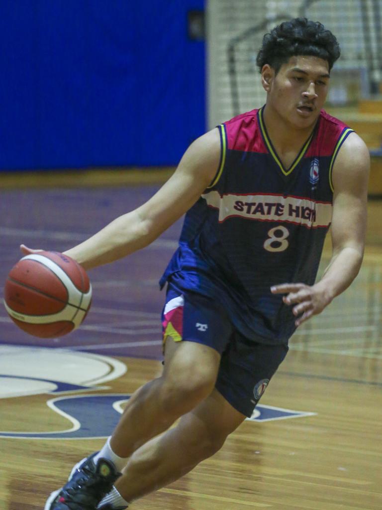 GPS basketball The Southport School v Brisbane State High School at TSS. Picture: Glenn Campbell