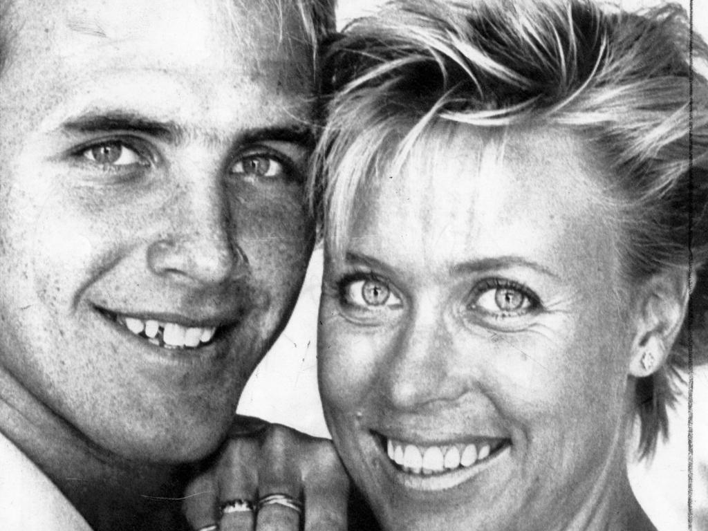 Australian swimmer Lisa Curry and husband ironman Grant Kenny in 1987.