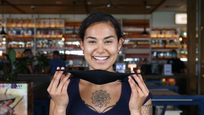 Pier Bar bartender Natalie Wallace. Picture: Brendan Radke