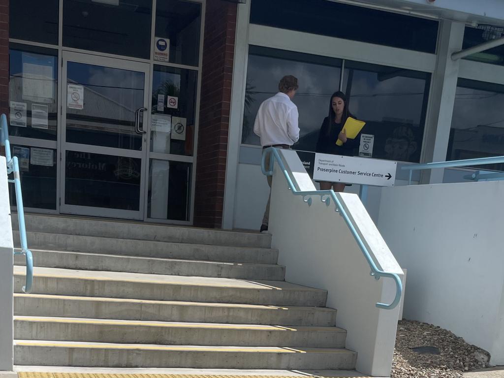 Bryan, 21, speaking outside Proserpine courthouse with his solicitor Ms Hughes. Picture: Estelle Sanchez