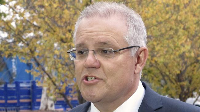 Australia's Treasurer Scott Morrison unveiled the election-year budget tonight. (AP Photo/Rod McGuirk)