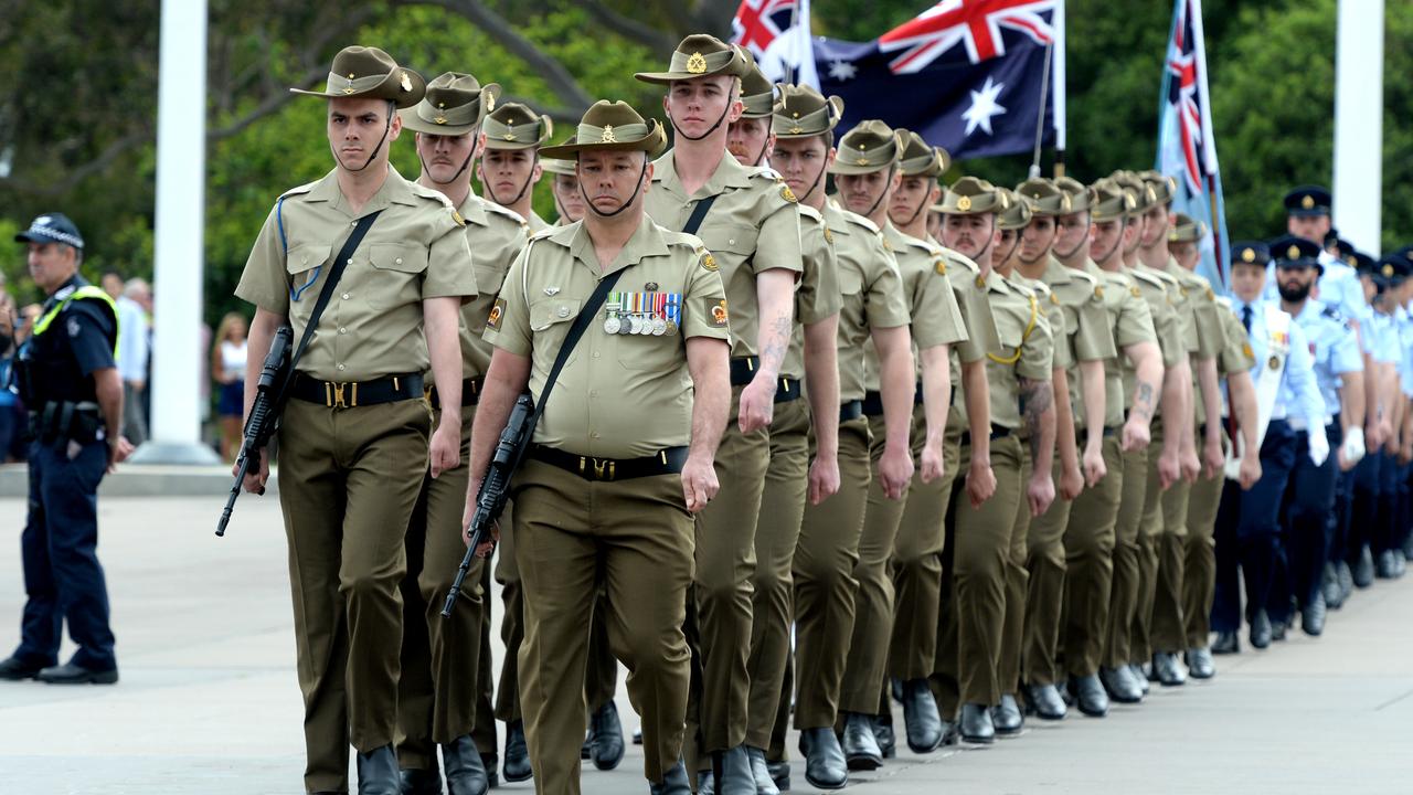 Remembrance Day commemorations at the Shine. Picture: Andrew Henshaw