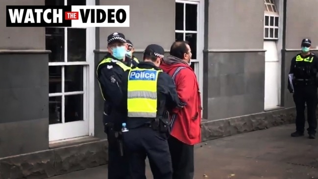 Anti-mask rally: Officers arrest lone protester in Melbourne